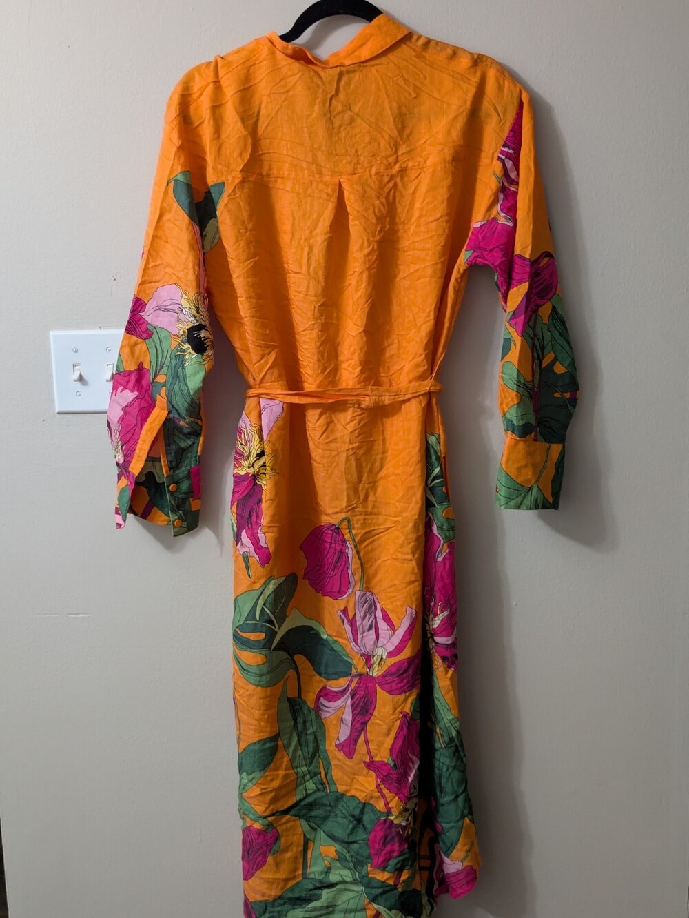 Express Floral Button-Front Floral Shirt Dress FarmRio Vibes - Picture 7 of 8